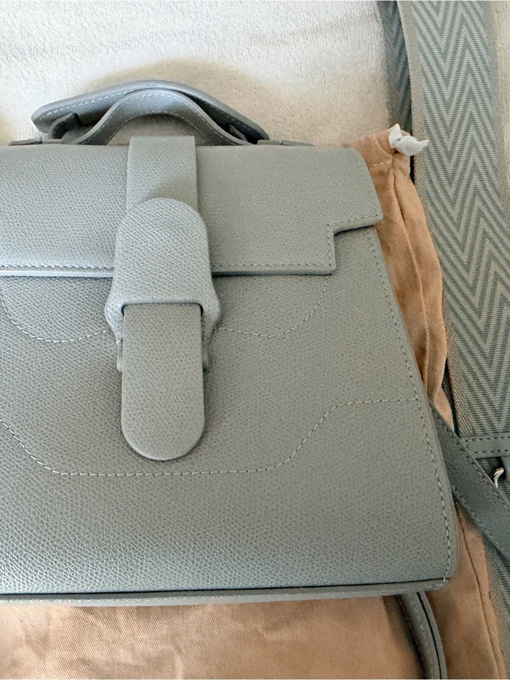 Senreve Alunna Ice Blue Grey 2-way bag backpack/ crossbody with extra strap
